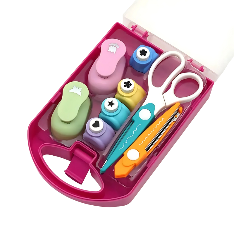 Perforateur rose pour enfants avec poignée ergonomique