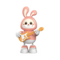 Lapin musical rose avec effets lumineux pour enfants