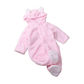 Combinaison bébé rose avec capuche douillette