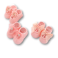 Chaussettes roses pour bébé, semelles antidérapantes