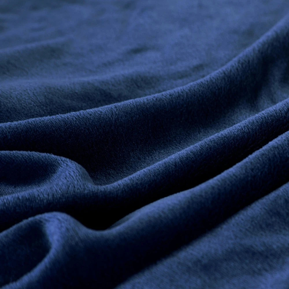 Plaid doux bleu idéal pour chambre ou salon
