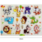Puzzle en bois avec animaux de la jungle colorés