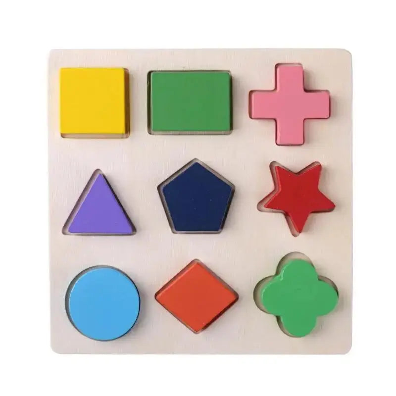 Puzzle en bois pour apprendre les formes et les couleurs