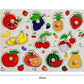 Puzzle en bois avec fruits colorés pour apprentissage ludique