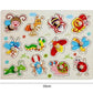 Puzzle en bois montrant divers insectes colorés pour enfants