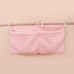 Poche de lit bébé rose clair, compartiments pour accessoires