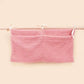 Poche de rangement rose pour lit bébé, tissu molletonné