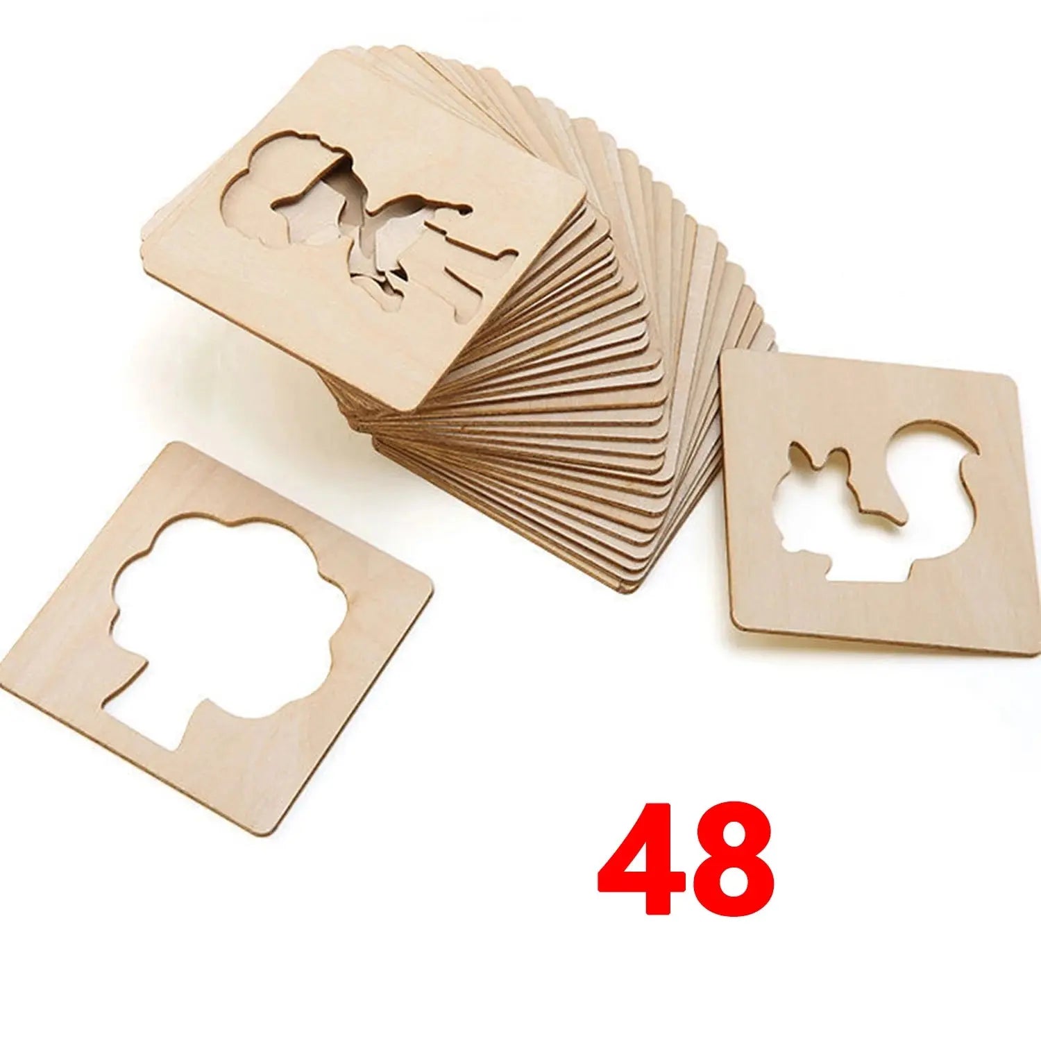 Gros plan sur la texture lisse des pochoirs en bois