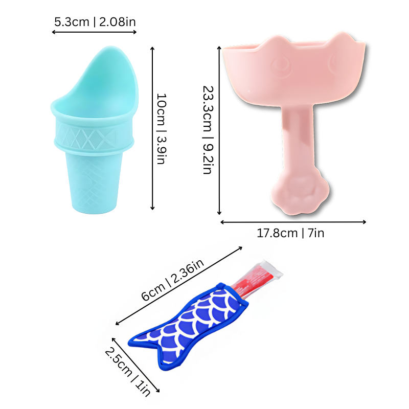 Kit porte-glaces avec pochette sirène et support anti-coulures