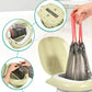 Vue latérale du pot pliable montrant sa stabilité