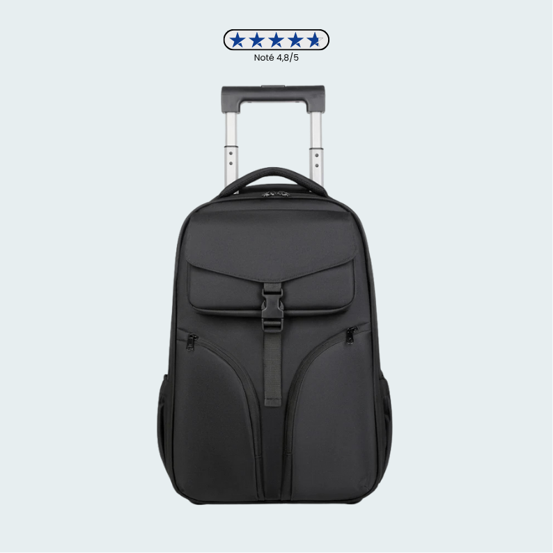 Sac à dos transformé en sac à main, démontrant sa modularité