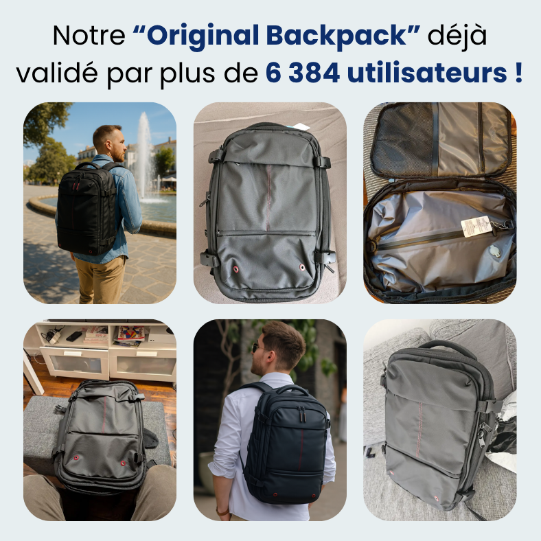 Compartiments internes d'un sac à dos bien organisés