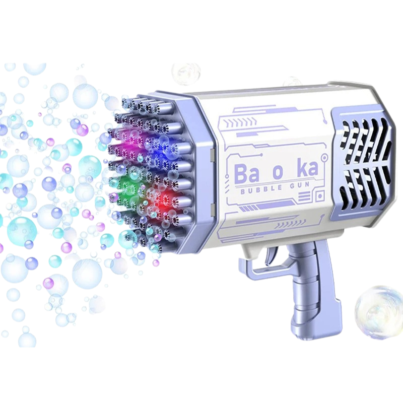 Appareil à bulles violet, idéal pour stimuler l'imagination