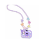 Jouet de projection violet avec collier en perles