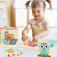 Puzzle en bois avec animaux colorés pour enfants