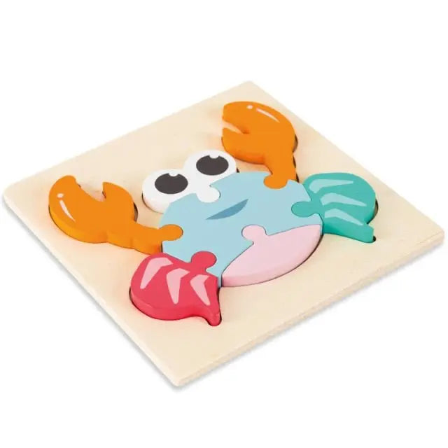 Puzzle éducatif montrant un ours et un renard