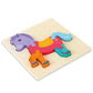 Puzzle éducatif avec un panda et un tigre