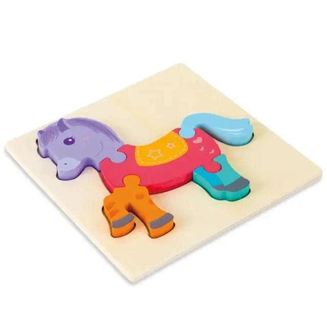 Puzzle éducatif avec un panda et un tigre