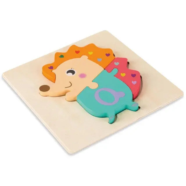 Puzzle éducatif en bois avec un perroquet