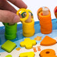 Vue rapprochée des pièces de puzzle en bois numérotées