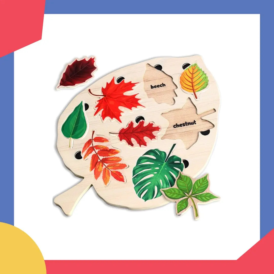 Vue rapprochée des pièces de puzzle représentant des feuilles