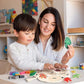 Puzzle en bois avec pièces de feuilles d'arbres variées