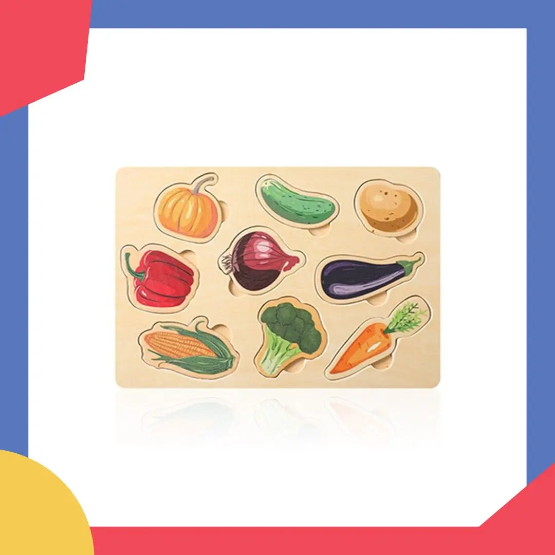 Gros plan sur des pièces de puzzle en forme de légumes