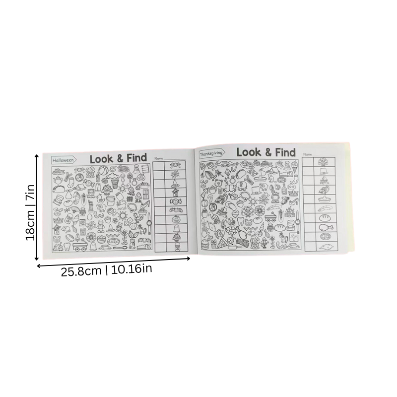 Page de puzzle avec objets cachés pour enfants