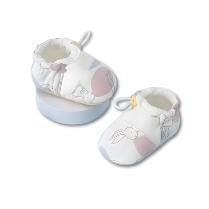 Bottines bébé motif lapin avec semelles antidérapantes