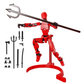 Figure magnétique flexible de couleur rouge montrée de côté