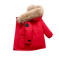 Manteau rouge pour enfants, design moderne et confortable