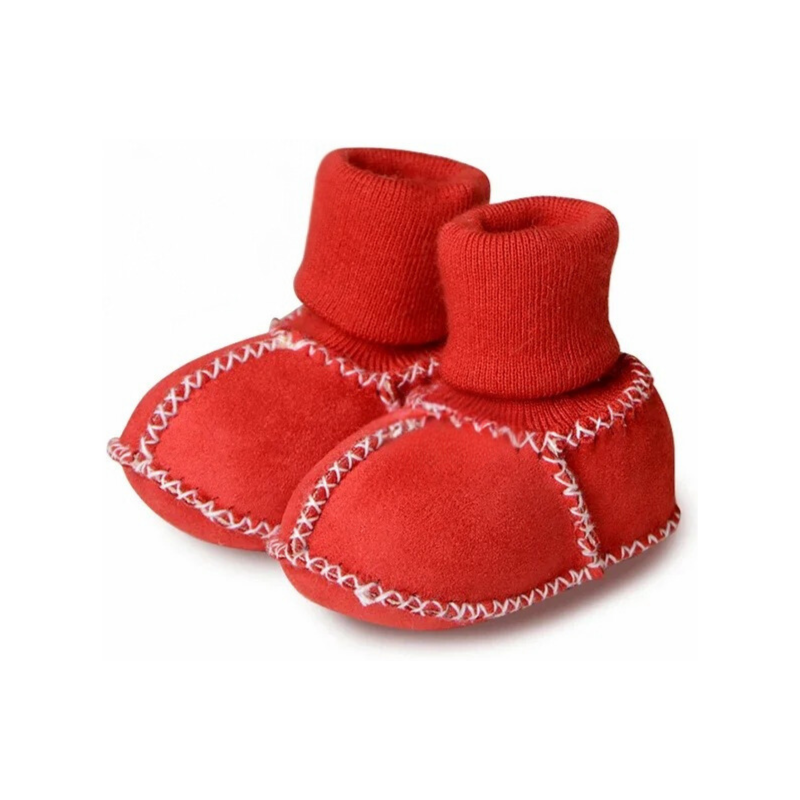 Chaussures bébé rouges, semelle antidérapante pour sécurité