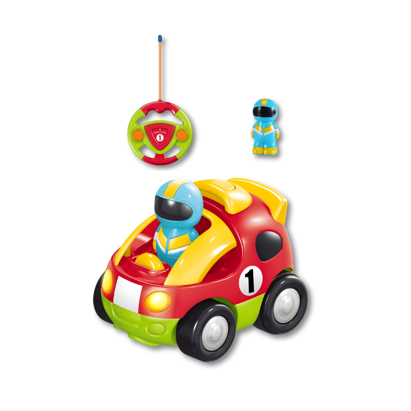 Voiture télécommandée rouge avec design sportif