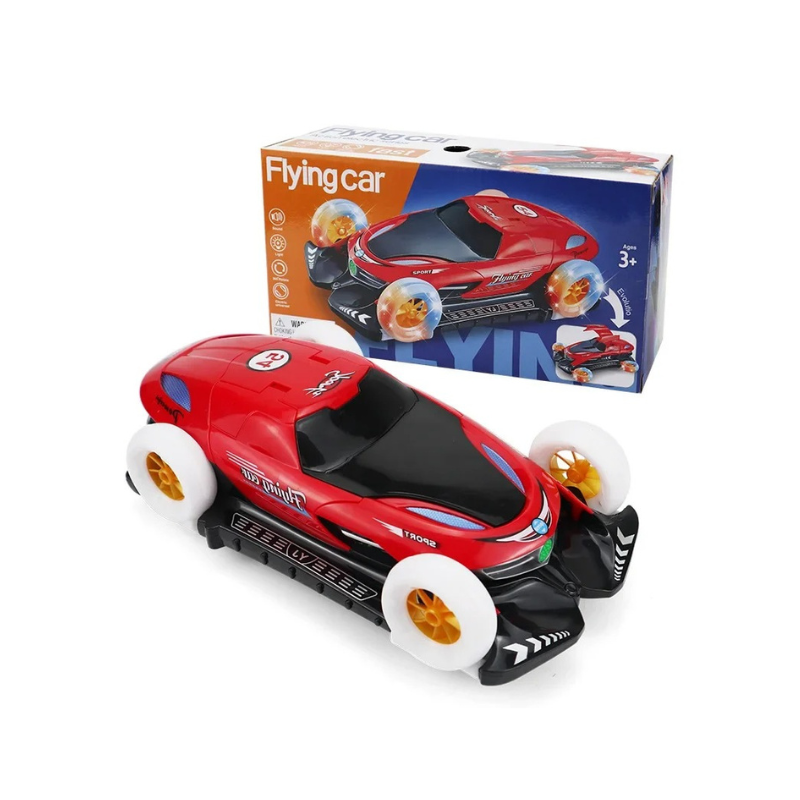 Voiture jouet rouge avec effets lumineux et musique