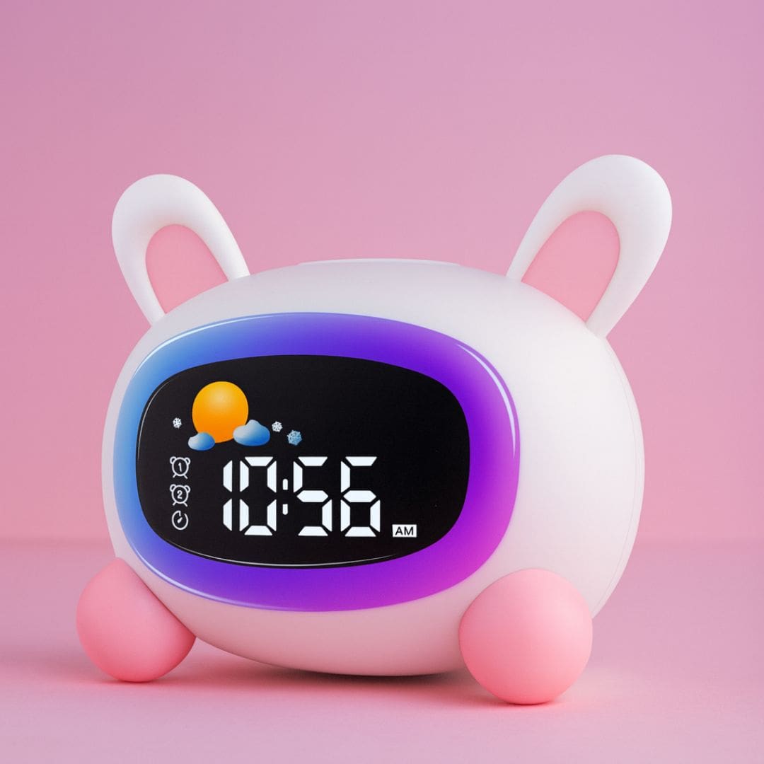 Réveil lapin avec câble USB pour recharge
