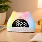 Réveil en forme de chat avec écran LED allumé