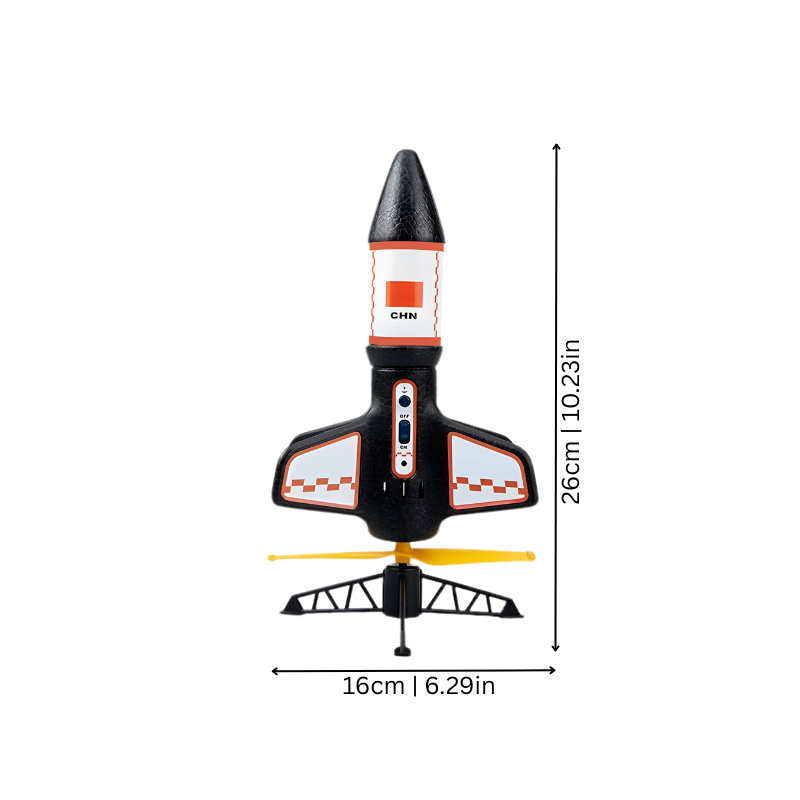 Planeur en mousse avec LED, vue de côté