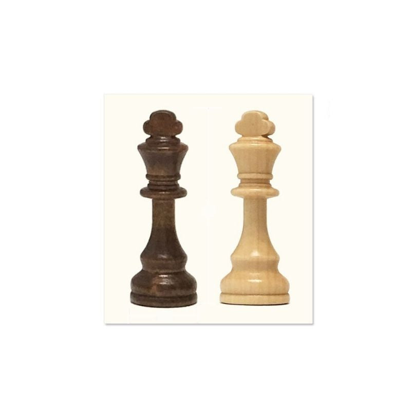 Deux rois d'échecs en bois avec base feutrée