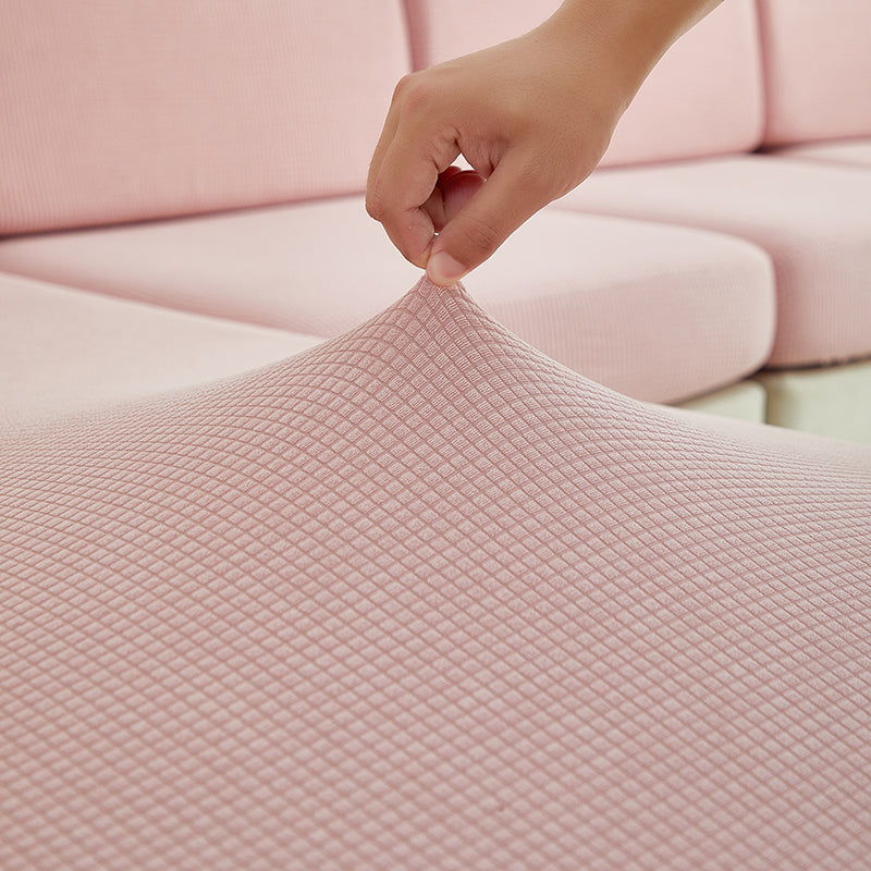Housse rose extensible, s'adapte à différentes tailles de coussins