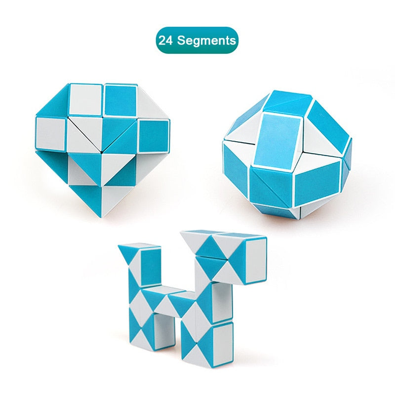 Serpent magique avec 24 segments, formant une spirale