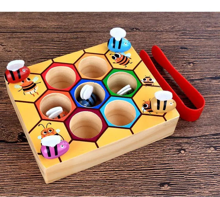 Ensemble de jeu Montessori avec ruche et pince