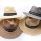 Vue de profil du chapeau Panama en paille tressée