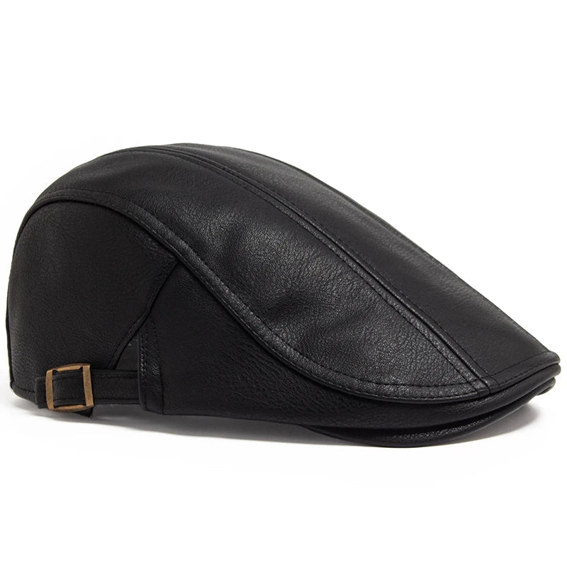 Gros plan sur la texture du cuir du béret