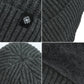 Détail de la maille côtelée du bonnet en gros plan