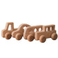 Détail du grain de bois sur la carrosserie du jouet