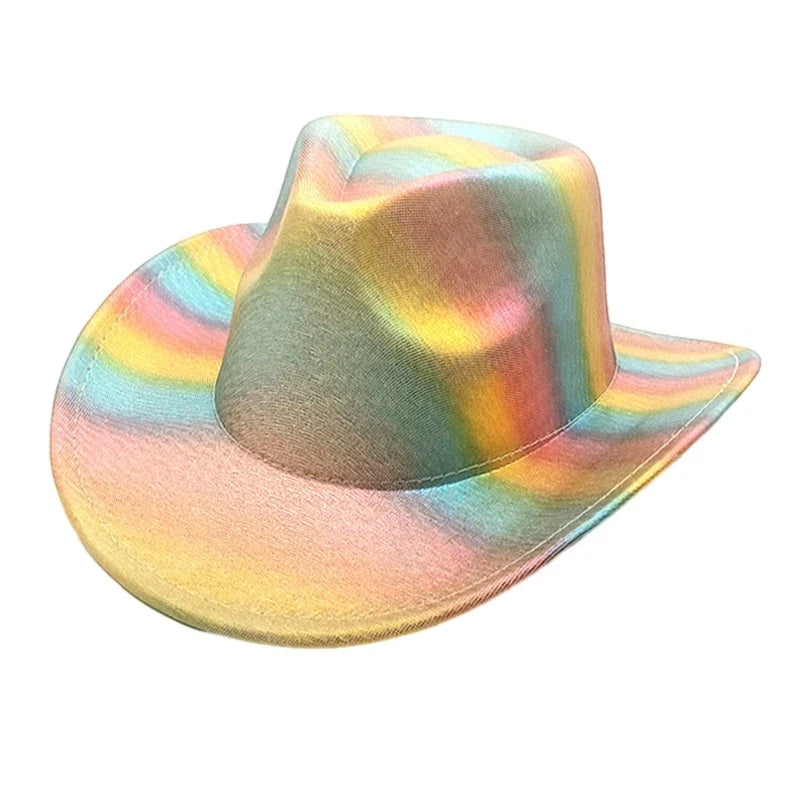 Détail du bord d'un chapeau cowboy en feutre