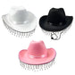 Chapeau cowboy avec texture cuir et bordure