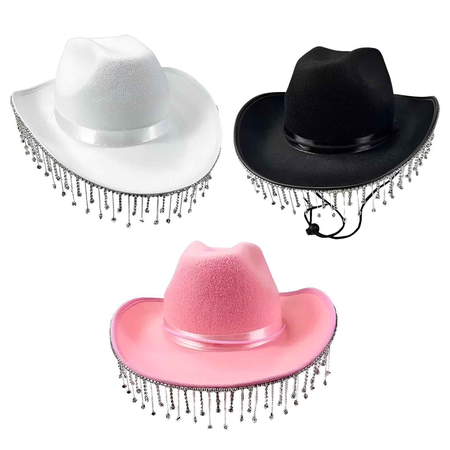 Chapeau cowboy avec texture cuir et bordure