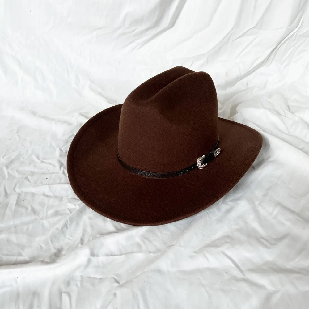 Chapeau cowboy en feutre, détail de la texture du matériau