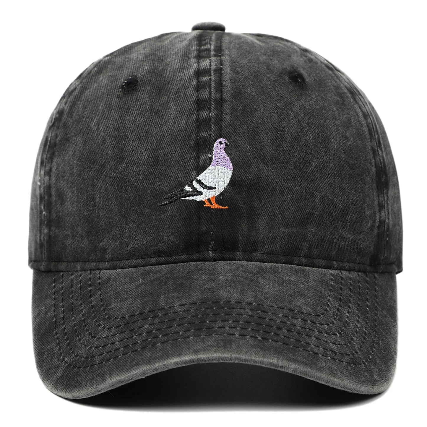 Casquette décontractée avec design oiseau en broderie